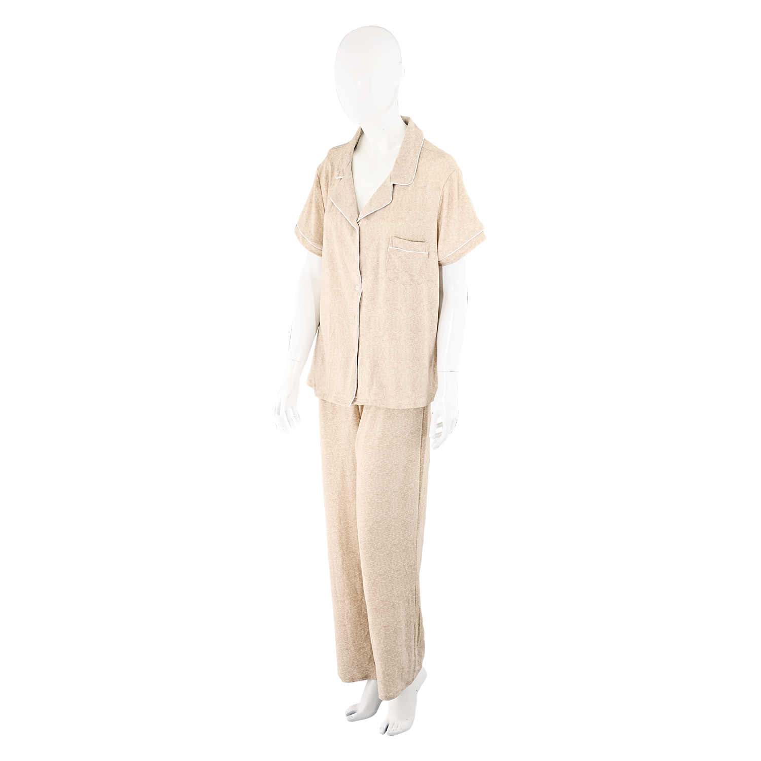 Pijama beige en maniquí